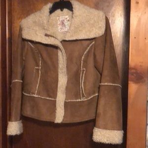 Decree XL Juniors faux fur suede coat jacket